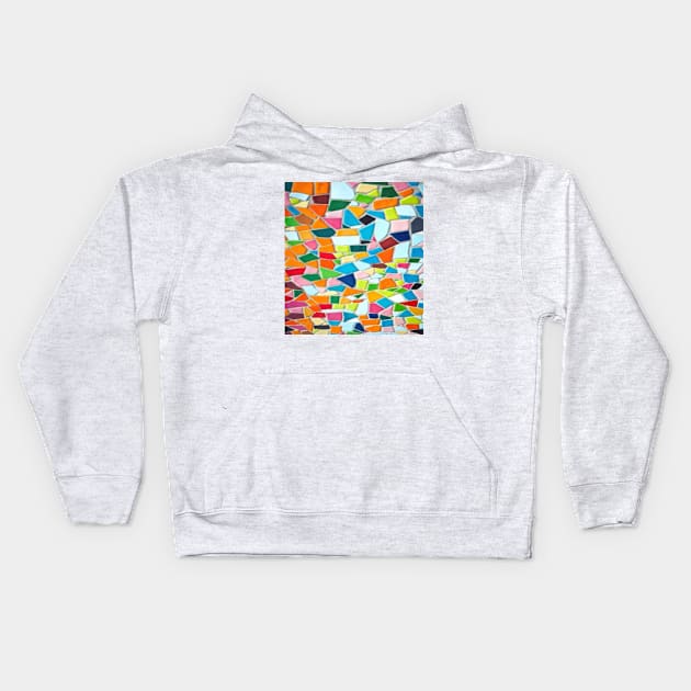 Colorful ceramic tiles Kids Hoodie by Gallery4Egg